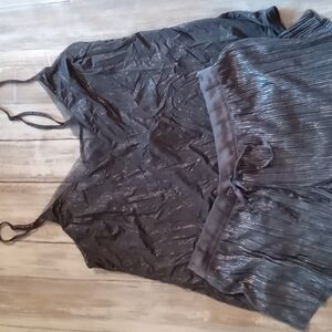 Victoria's Secret shimmery gray chemise and tap pants